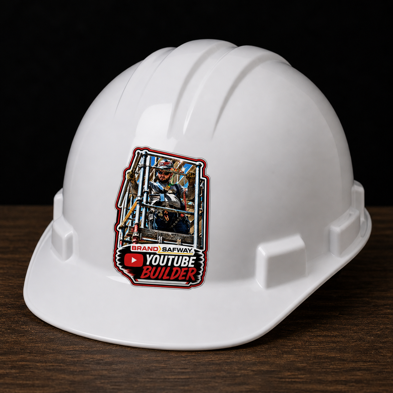 Funny custom Scaffolding hardhat sticker