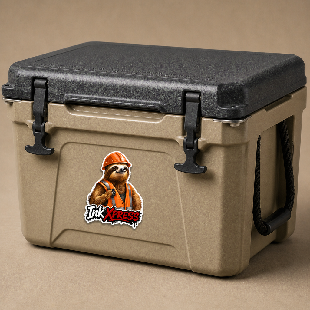 Funny sloth hardhat sticker