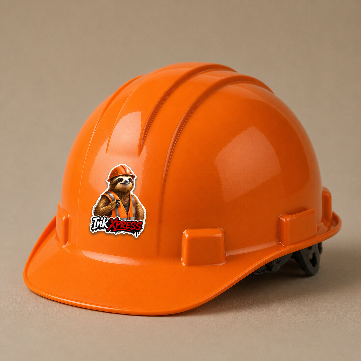 Funny sloth hardhat sticker