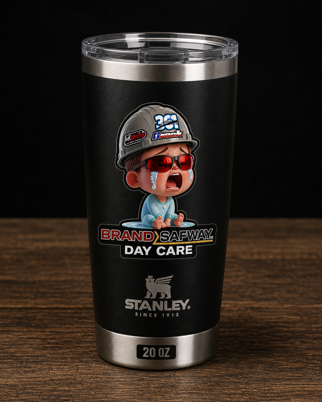 BrndSfwy daycare funny hardhat sticker